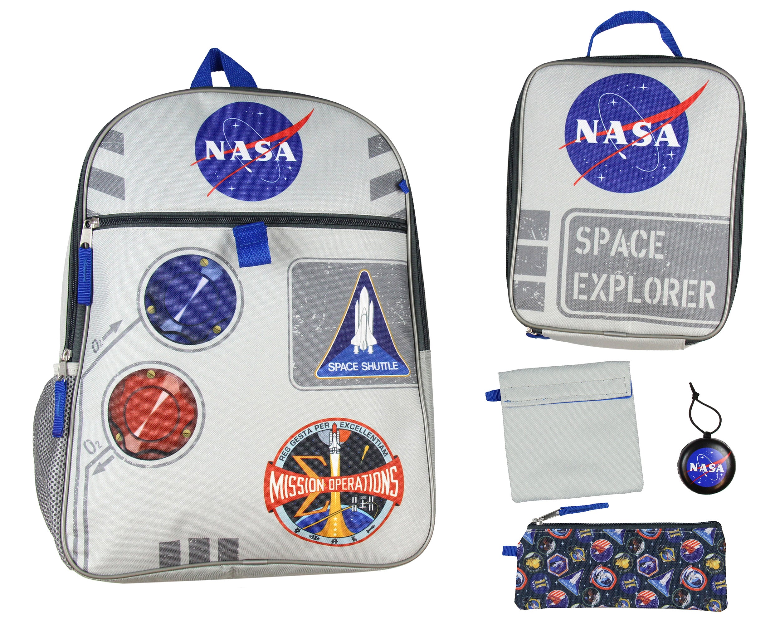 NASA Space Explorer Kids Backpack 5 PC Set 16"