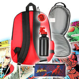 Marvel Spider-Man Backpack Kids 16" 5PC Water Bottle School Lunch Tote Combo Set