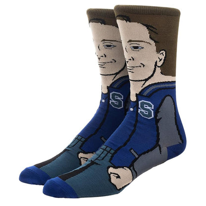 The Breakfast Club Teen Movie Andrew Clark 360 Character Collection Crew Socks
