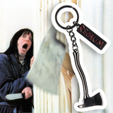 The Shining Movie Keychain Metal Axe Redrum Sign Accessory Keyring