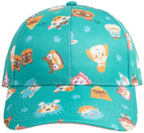 Animal Crossing All-Over Print Tom Nook Isabelle Celeste Adjustable Slide Hat