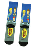 Beavis And Butthead Cartoon Adult Sublimated Crew Socks For Men