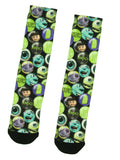 Disney Monsters Inc. Character Sublimation Crew Socks 1 Pair
