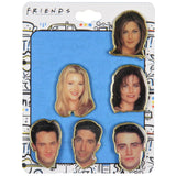 Friends Television Show Character Faces 6-Piece Enamel Pin Set