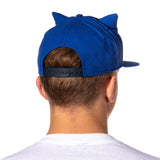 Sonic the Hedgehog Men's Hat Embroidered Character Face and 3D Ears Snapback Cap