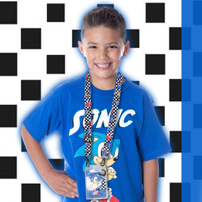 Sonic The Hedgehog Characters Multi-Use Lanyard Clear ID Badge Holder