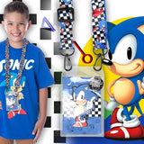 Sonic The Hedgehog Characters Multi-Use Lanyard Clear ID Badge Holder