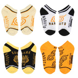 Naruto Shippuden Boy's Hidden Leaf Kanoha Anime Mix and Match Ankle Socks 8 Pair