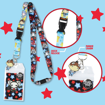 Neon Genesis Evangelion Anime ID Badge Holder Lanyard w/ Rubber Pendant