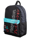 Sony Playstation 16.5" Kanji Color Block Laptop Backpack with Adjustable Straps