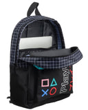 Sony Playstation 16.5" Kanji Color Block Laptop Backpack with Adjustable Straps