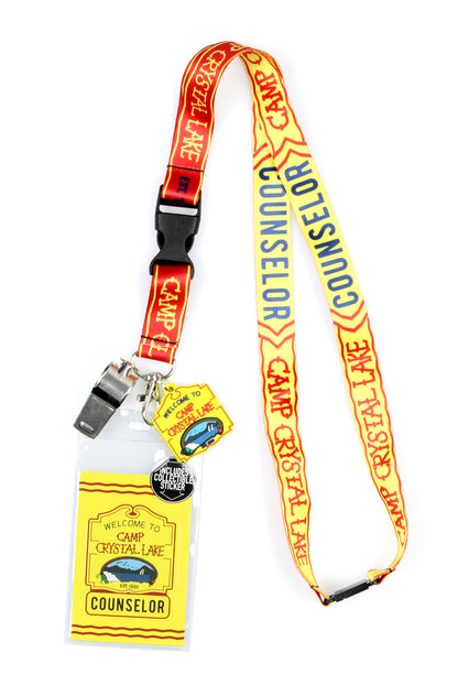Friday The 13th Camp Crystal Lake Counselor Lanyard Clear ID Badge Holder