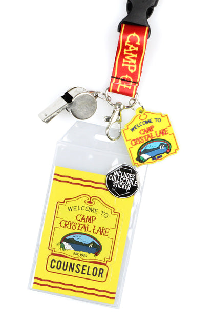 Friday The 13th Camp Crystal Lake Counselor Lanyard Clear ID Badge Holder