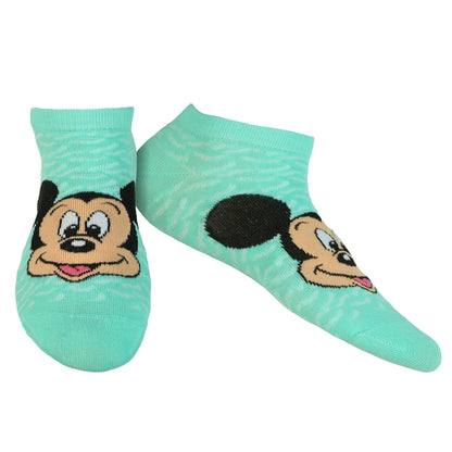 Disney Mickey Mouse & Friends Girls' 5-Pack No Show Ankle Socks, OSFM