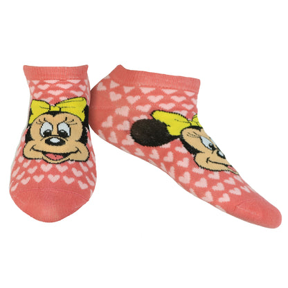 Disney Mickey Mouse & Friends Girls' 5-Pack No Show Ankle Socks, OSFM