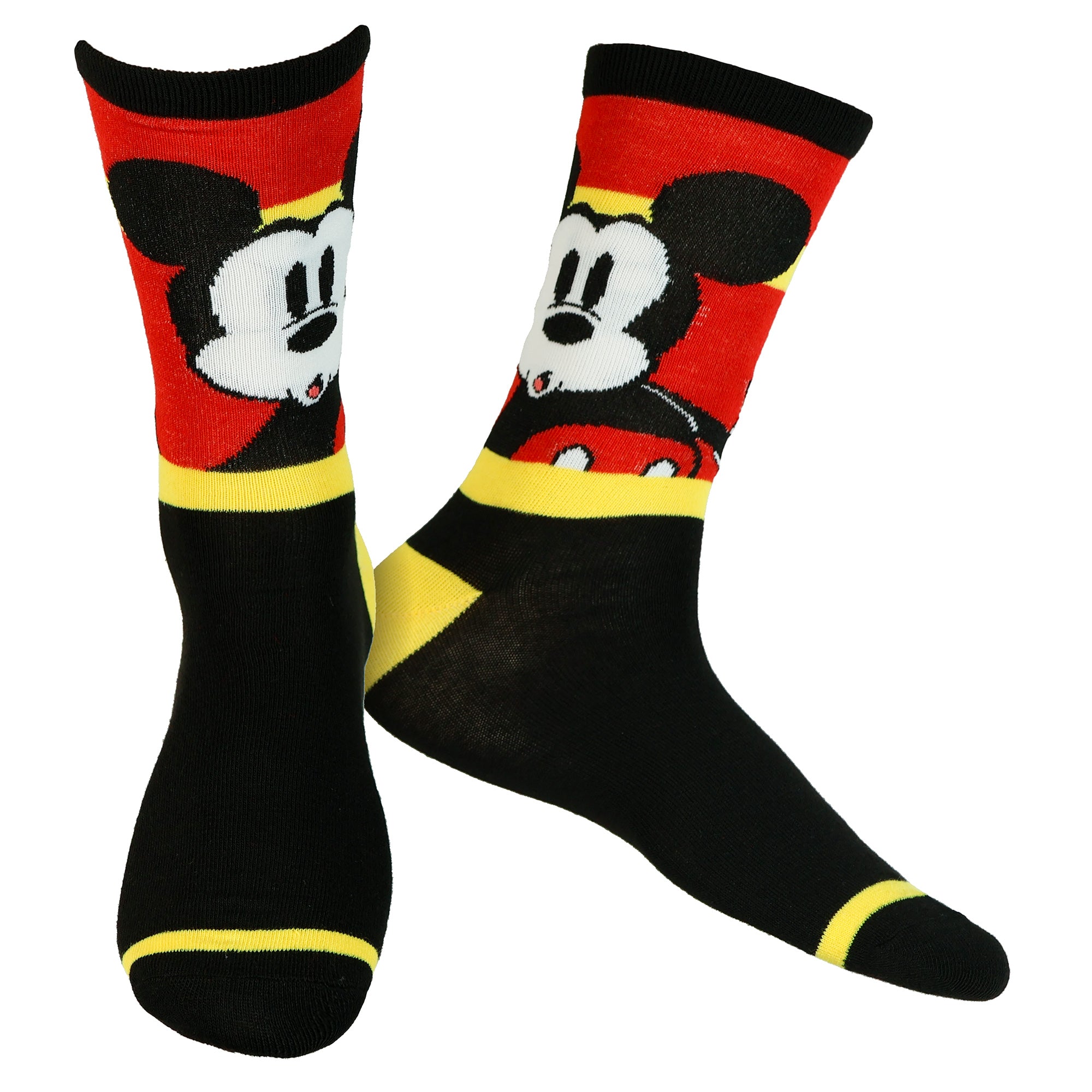 Disney Mickey & Friends Socks Mickey Mouse Men's 5 Pair Crew Sock OSFM