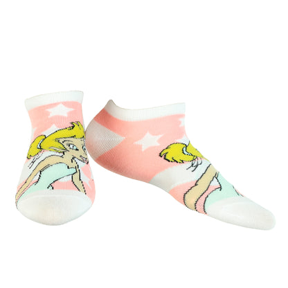 Disney Tinkerbell Socks Girl's 5-Pack Mix and Match Low Cut Ankle Socks, 5 Pair