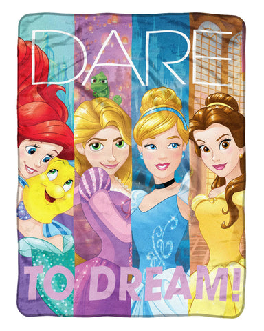 Northwest Disney Princess Micro Raschel Throw Blanket, 46" x 60", Dreamers