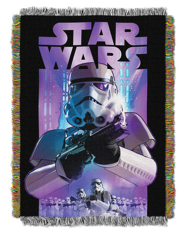Northwest Star Wars Woven Tapestry Throw Blanket, 48" x 60", Storm Ahead
