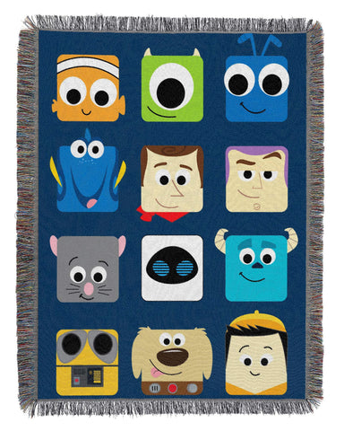 Northwest Disney-Pixar Woven Tapestry Throw Blanket, 48" x 60", Pixarland