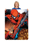 Marvel Spider-Man, "Web Swing" Fleece Throw Blanket, 45" x 60", Multi Color