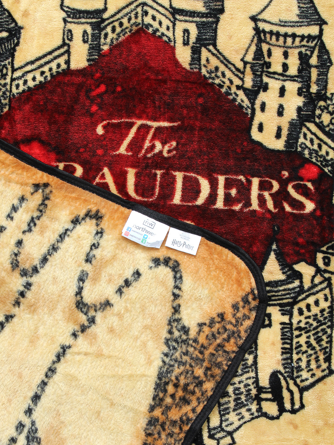 Harry Potter Marauders Map Micro Raschel Fleece Throw Blanket
