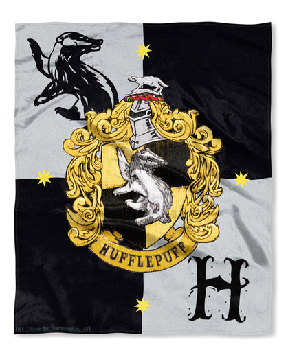 Harry Potter House Crests Silk Touch Throw 50" x 60"- Choose From All 4 Houses