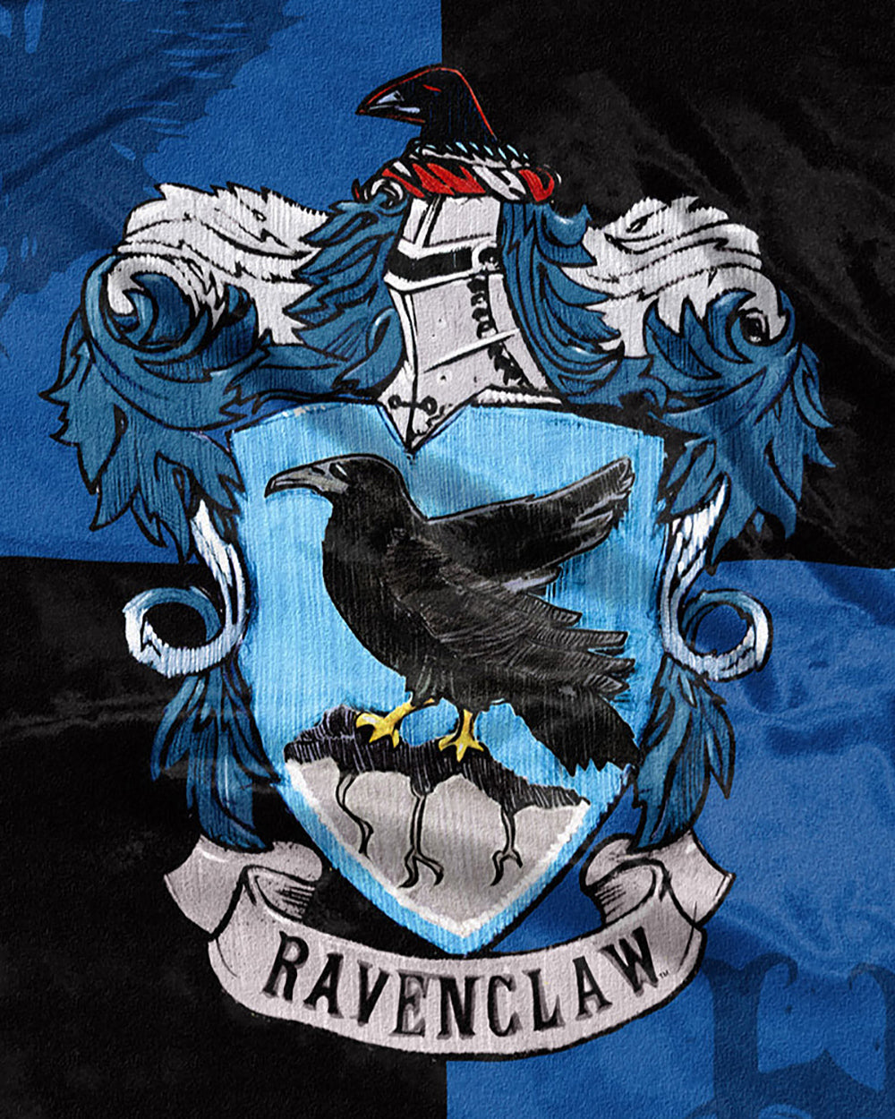 Harry Potter House Crests Silk Touch Throw 50" x 60"- Choose From All 4 Houses