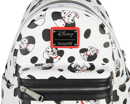 Loungefly Disney 101 Dalmatians Spots and Pups Allover Print Mini Backpack 11"