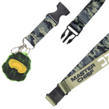 HALO Video Game Lanyard Keychain w/ 2" Master Chief Rubber Charm