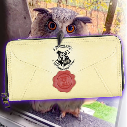 Harry Potter Womens Wallet | Potter Hogwarts Letter Wax Seal Zip Around Wallet