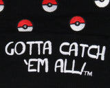 Pokemon Gotta Catch Em All Pokeball Embroidered Cuffed Knit Pom-Pom Beanie OSFM