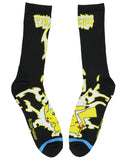 Pokemon Crew Socks Men's Pikachu Electric Shock 1 Pair Socks for Shoe Size 8-12