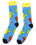 Pokemon Crew Socks Men's Pikachu Squirtle Bulbasaur Charmander 1 Pair Socks