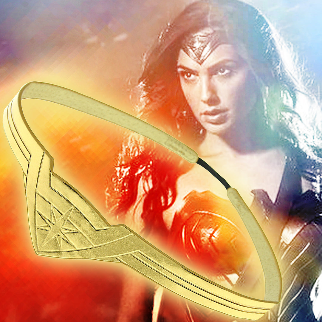 DC Comics Wonder Woman Gold Tiara Movie Superhero Costume Cosplay Stretch Band