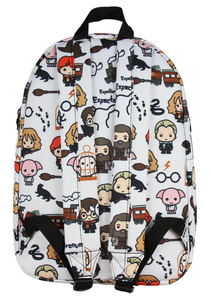 Harry Potter Laptop Backpack Chibi Characters Art Sublimated School Bag 17"