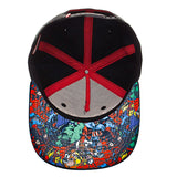 Marvel Comic Logo Sublimated Bill Snapback Cap Hat