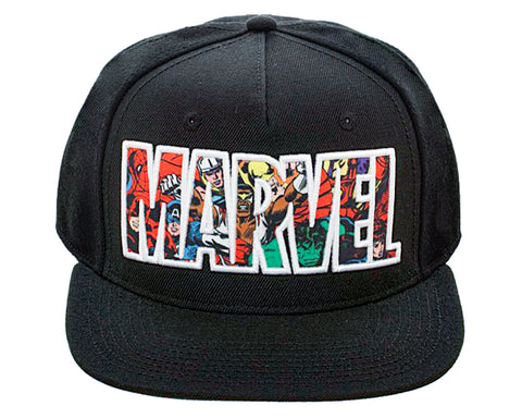 Marvel Comic Logo Sublimated Bill Snapback Cap Hat