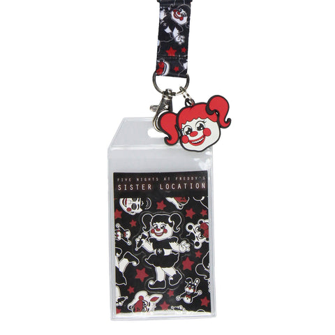 Five Nights At Freddy's Sister Location Id Badge Holder Lanyard W/ Rubber  Pendant Multicoloured : Target