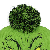 Dr. Seuss GRINCH Who Stole Christmas Pom Beanie Hat Embroidered Character
