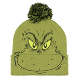 Dr. Seuss The Grinch Who Stole Christmas Embroidered Beanie Adult Cuff Knit Hat