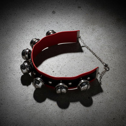 DC Comics Harley Quinn Black Red Comic Cosplay Choker w/ Bells