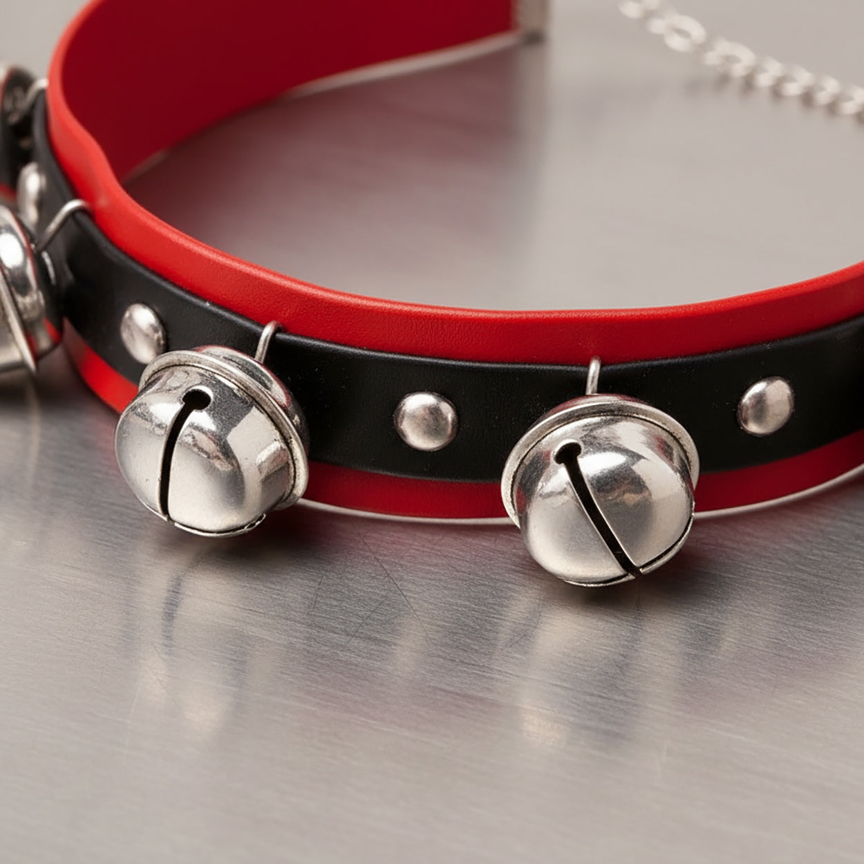 DC Comics Harley Quinn Black Red Comic Cosplay Choker w/ Bells