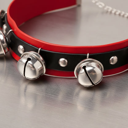 DC Comics Harley Quinn Black Red Comic Cosplay Choker w/ Bells