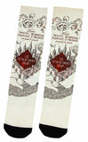 Harry Potter Marauders Map Sublimated Adult Crew Socks