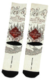 Harry Potter Marauders Map Sublimated Adult Crew Socks