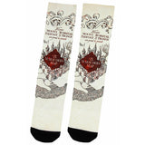 Harry Potter Marauders Map Sublimated Adult Crew Socks