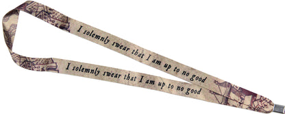 Harry Potter I Solemnly Swear That I Am Up To No Good Lanyard w/ Badge Holder and Marauders Map Charm