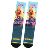 The Goonies Hey You Guys!! Sloth Character Sublimated Adult Crew Socks