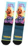 The Goonies Hey You Guys!! Sloth Character Sublimated Adult Crew Socks